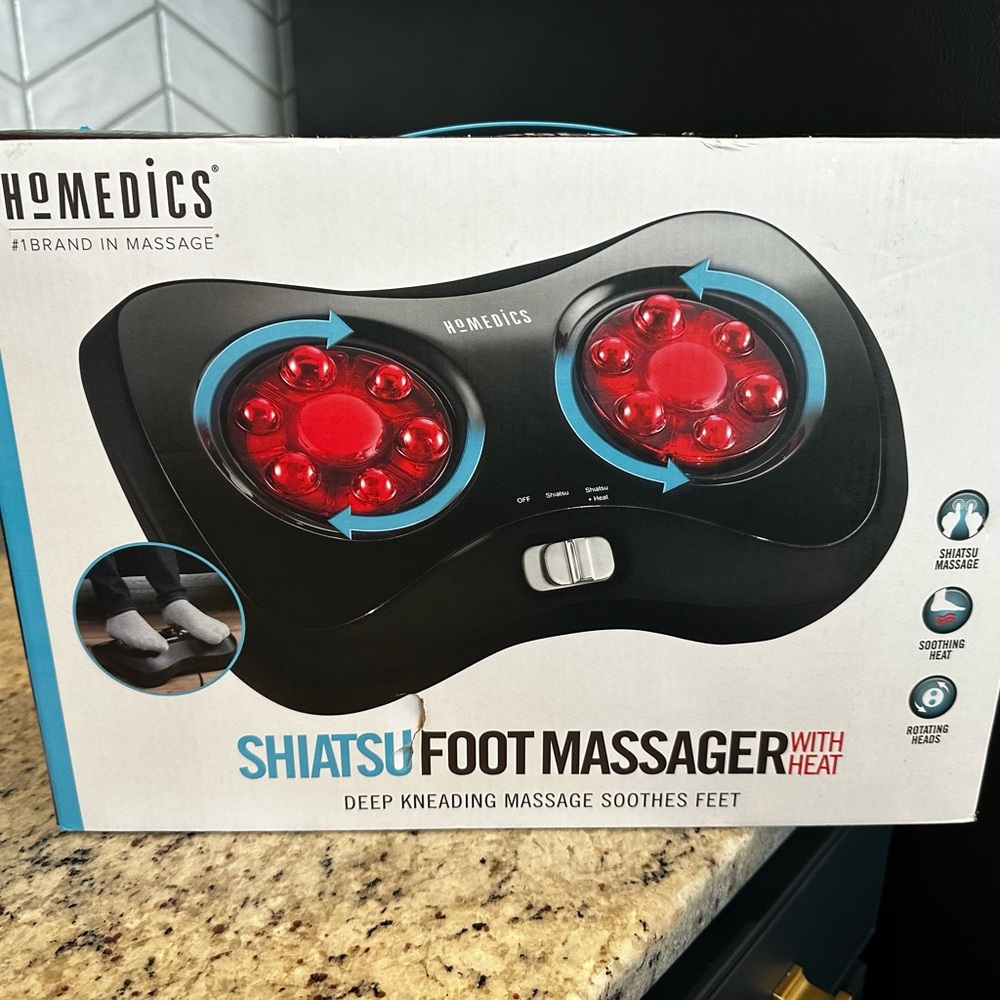 Homedics Black and Red Shiatsu Foot Massager